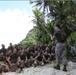 Marines PT on the beach during Exercise Gauhan Shield