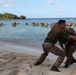 Marines PT on the beach during Exercise Gauhan Shield