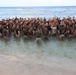 Marines PT on the beach during Exercise Gauhan Shield