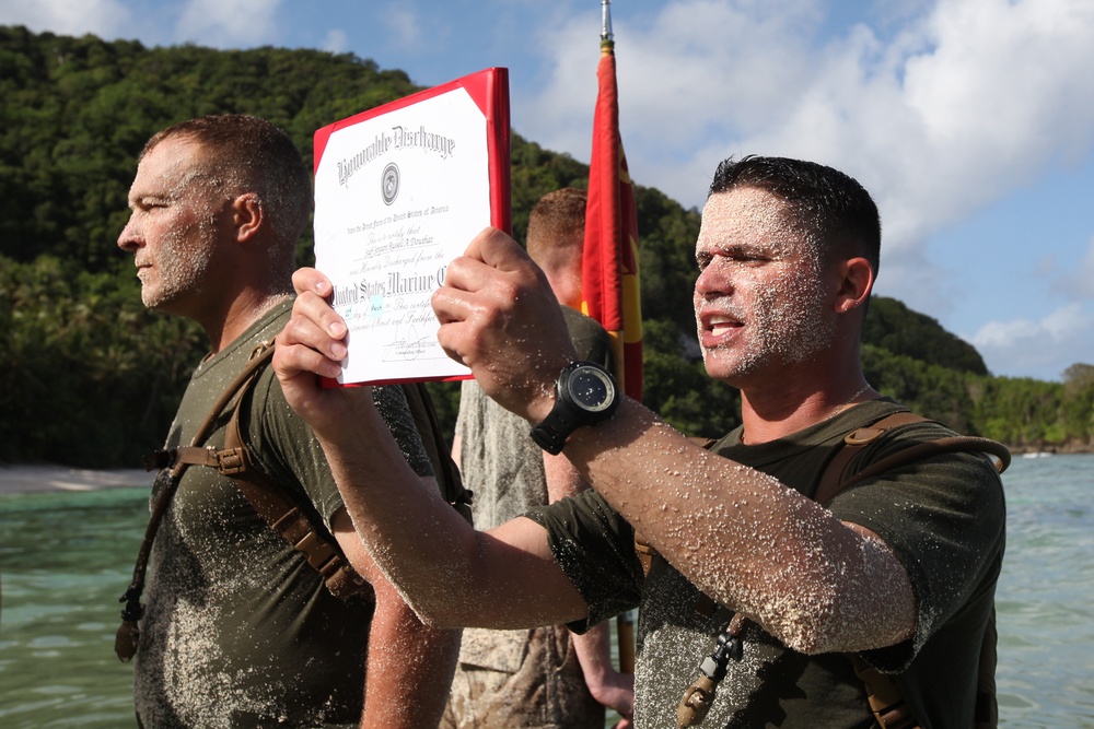 Marines PT on the beach during Exercise Gauhan Shield