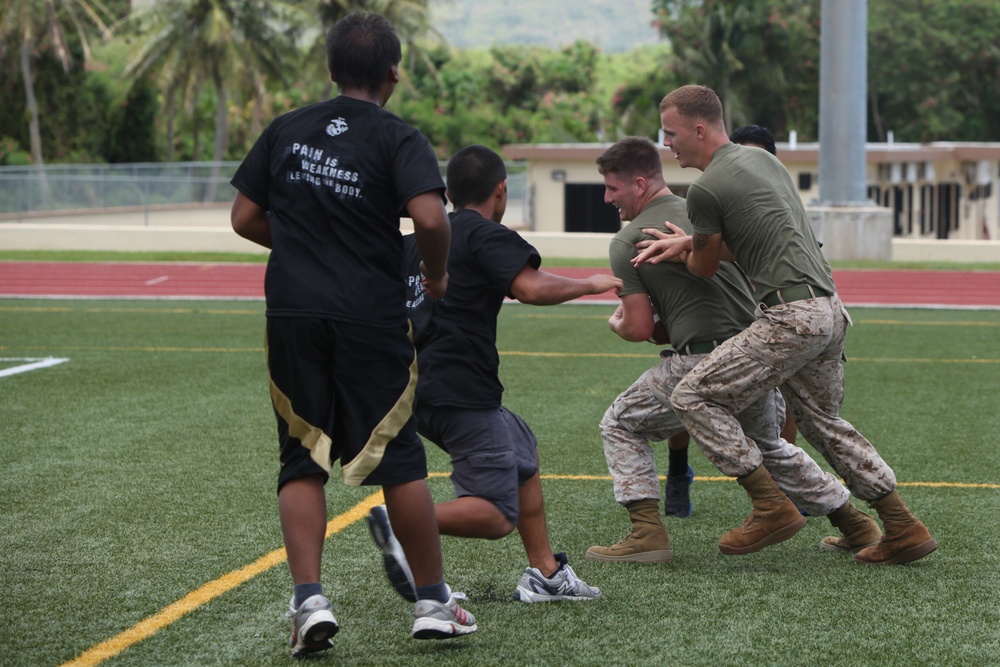Marines participate in poolee event during Exercise Guahon Shield