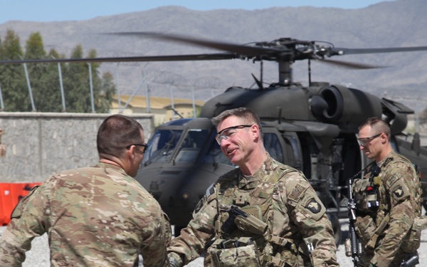 Maj. Gen. James McConville visits FOB Gamberi