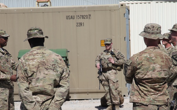 Command Sgt. Maj. Alonzo Smith visits FOB Naghlu High