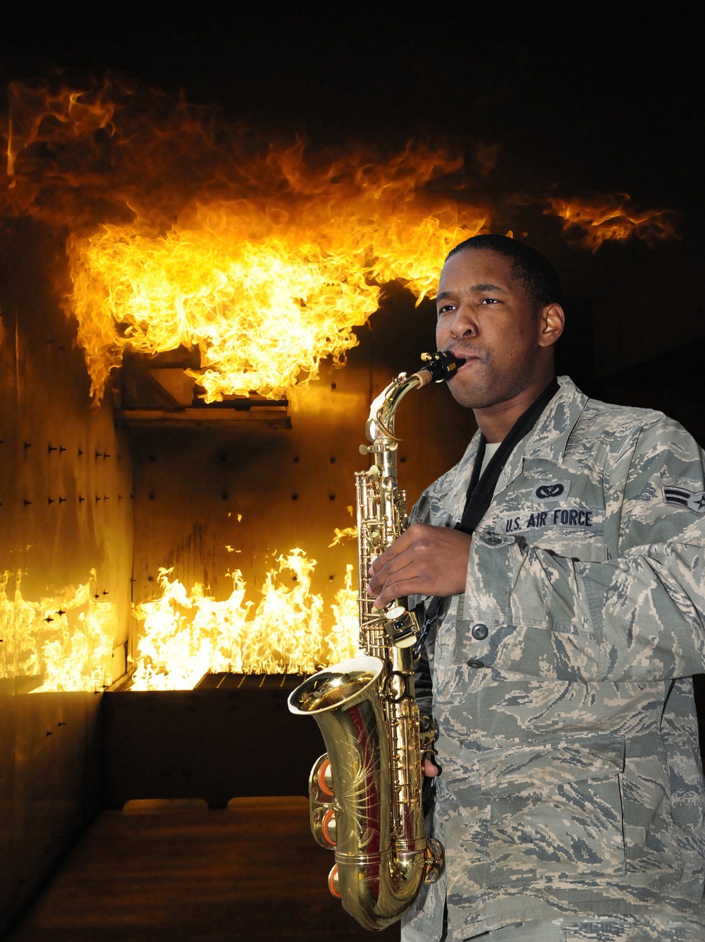 Sax on Fire: 100th CES airman sets ‘Tops in Blue’ ablaze