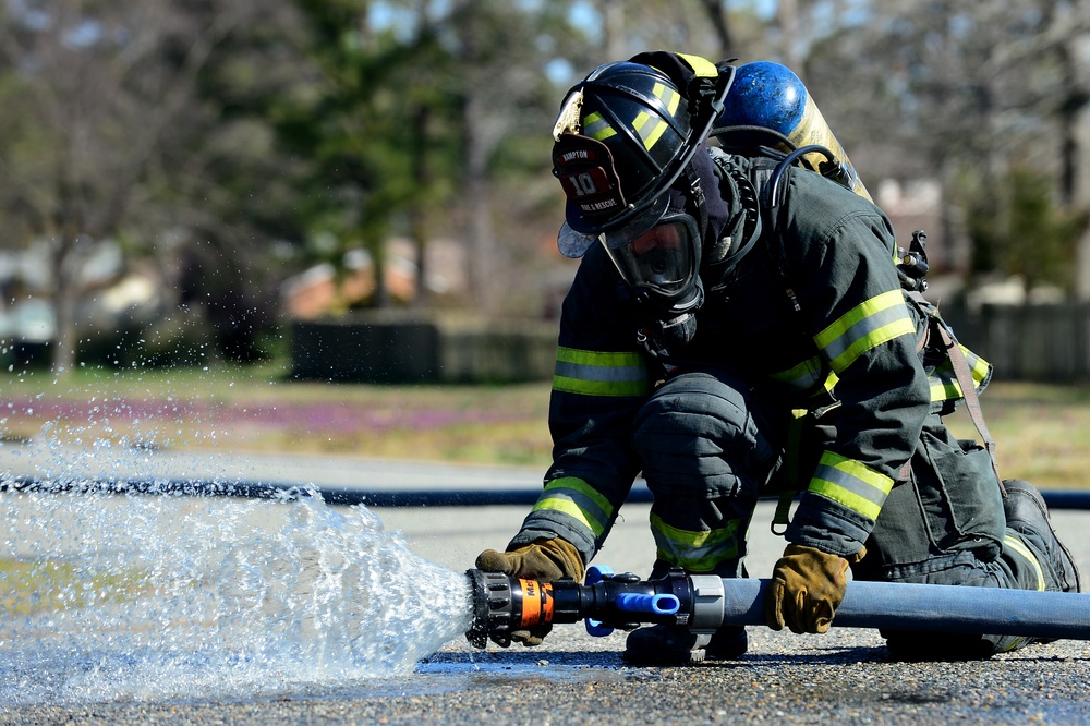 Langley, Hampton hold F-22 crash exercise