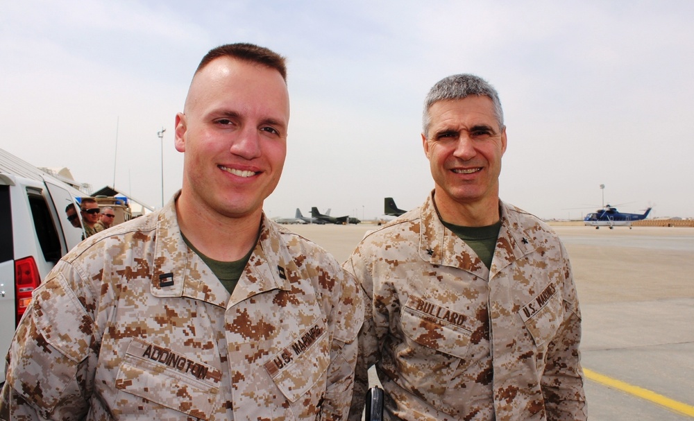 Two Leathernecks serving at Regional Command North headquarters