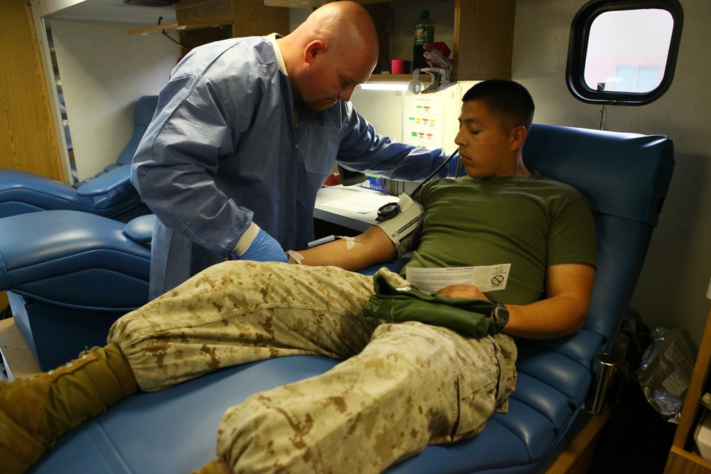 Marines save lives with blood drive