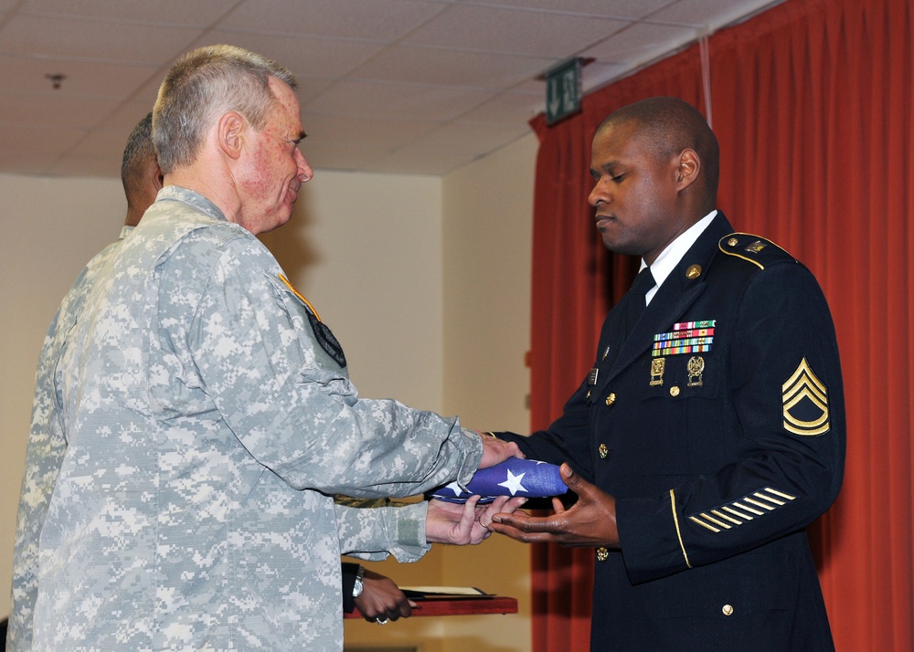 Retirement ceremony, March 28