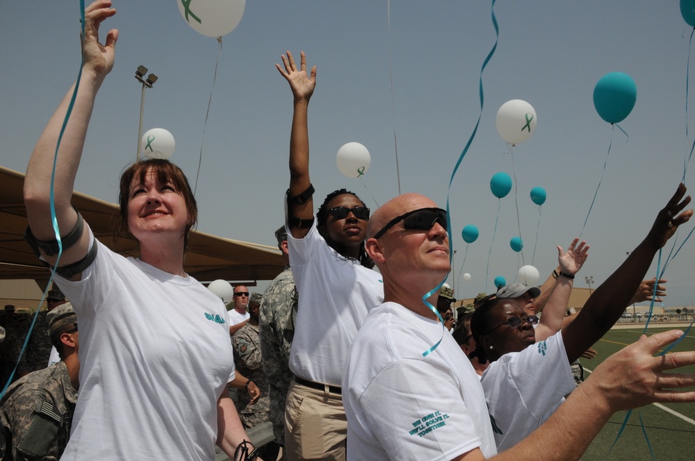 Soldiers kick-off Sexual Assault Awareness Month in Kuwait