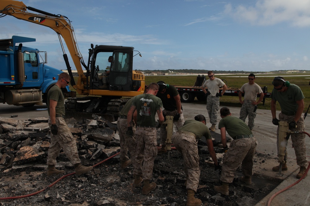 Engineer Marines help restore Andersen during Guahan Shield