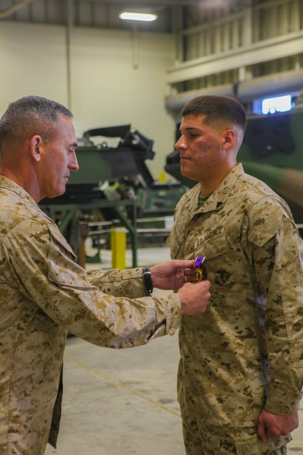 DVIDS - Images - 2nd AA Battalion Marine receives Purple Heart Award ...