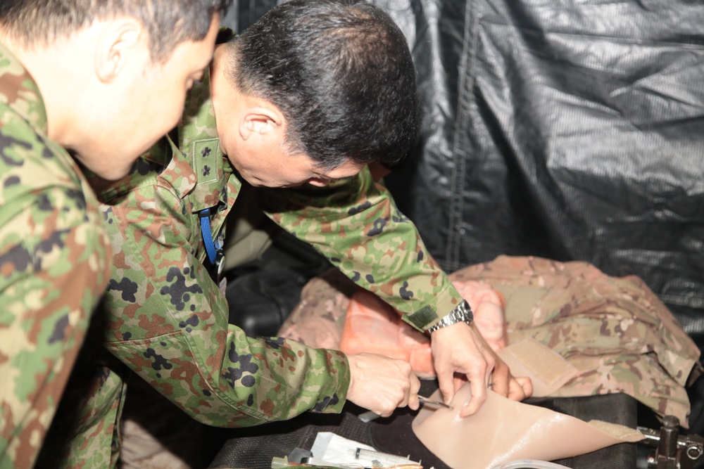 Japan Self-Defense Force members tour medical facilities