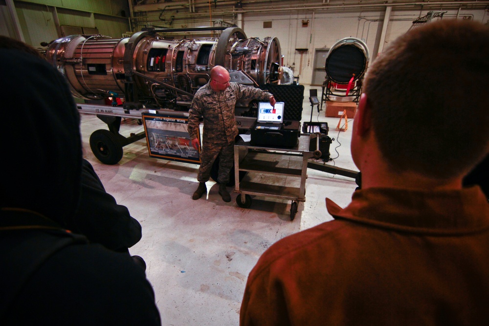 177th Fighter Wing base tour educates students