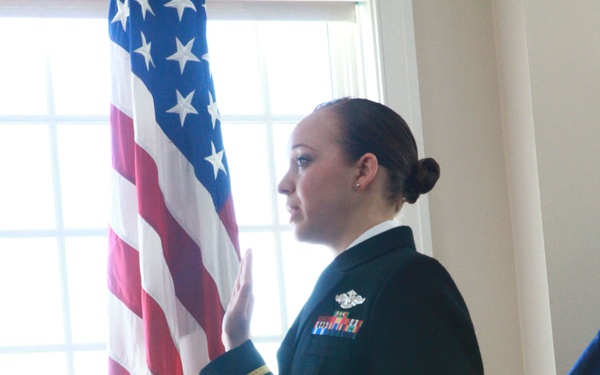 Ensign Iris D. Manso recites the Officer's Oath