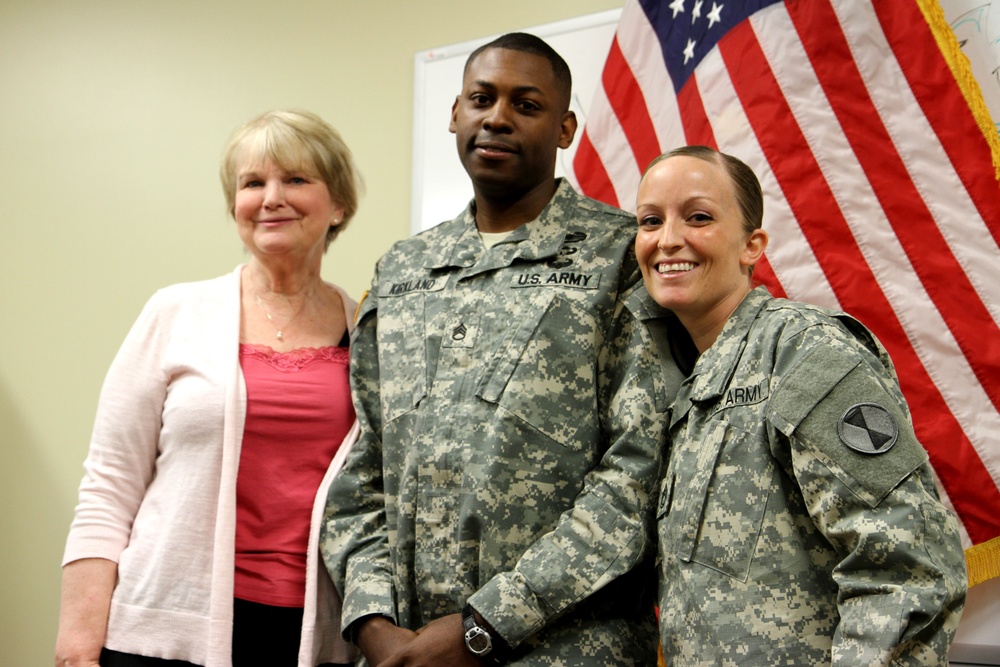 Bayonet: Sgt. 1st Class Kirkland reenlistment, promtion