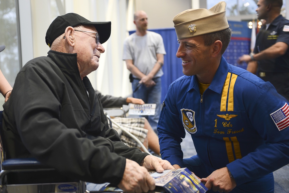 Blue Angels sign autographs