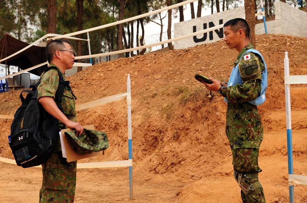 Japan Ground Self-Defense Force practices peacekeeping skills at Shanti Prayas-2