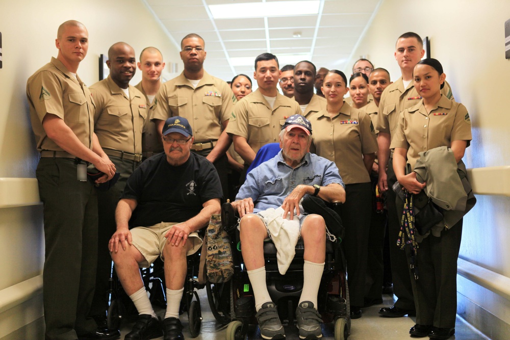 Remembering times gone by: Marines visit veteran’s home