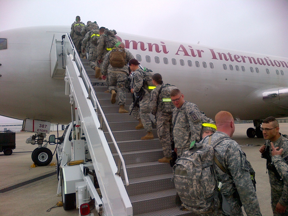 New York Army National Guard soldiers leave For mission in Qatar