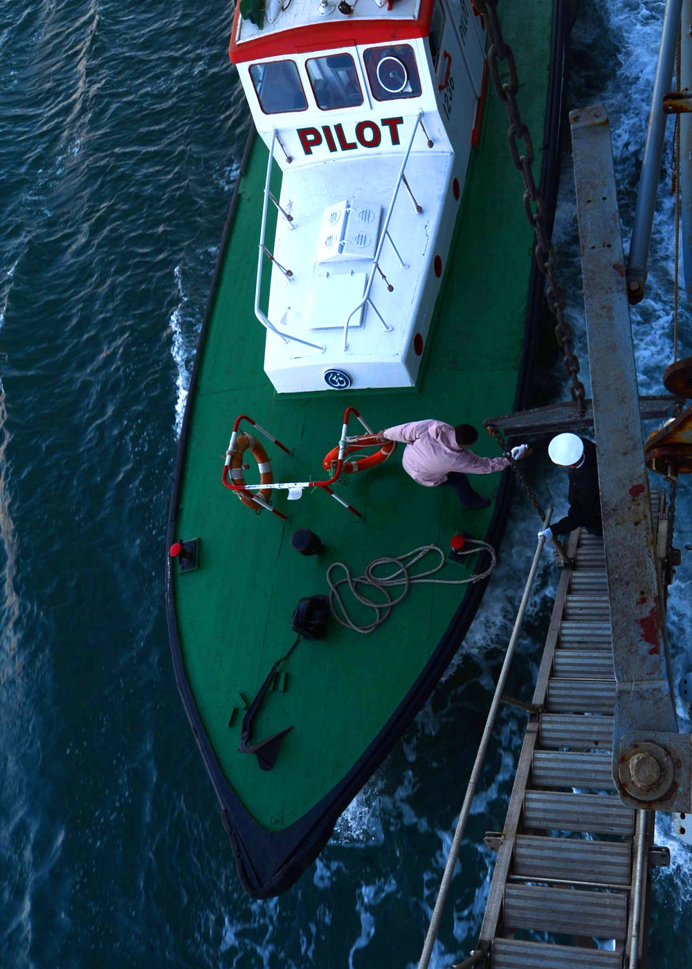 USS Carter Hall transits the Suez Canal