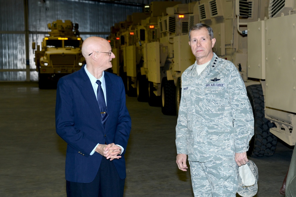 US Air Force Transportation Command Gen. William M. Fraser III, visits Camp Darby, Italy