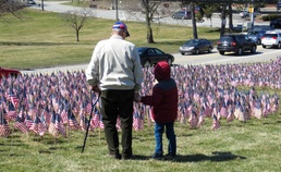Community remembers service members through Field of Flags