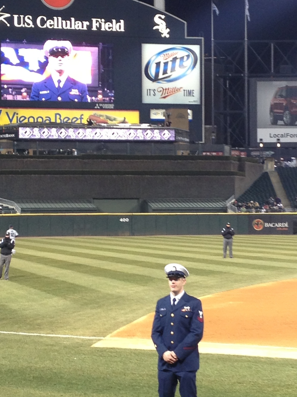 Coast Guard member recognized at Chicago White Sox baseball game