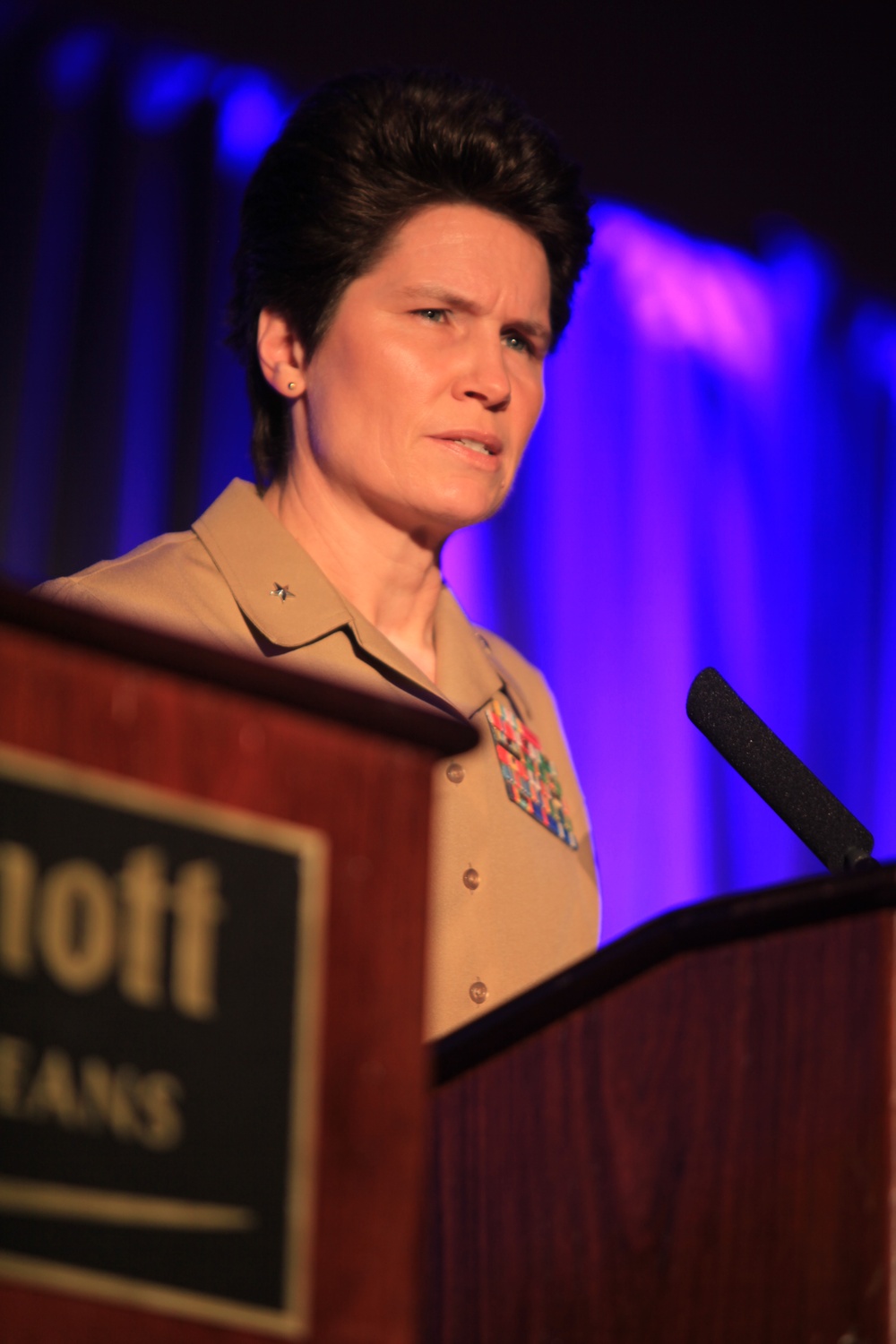 Marine addresses Women's Basketball Coaches Association National Conference
