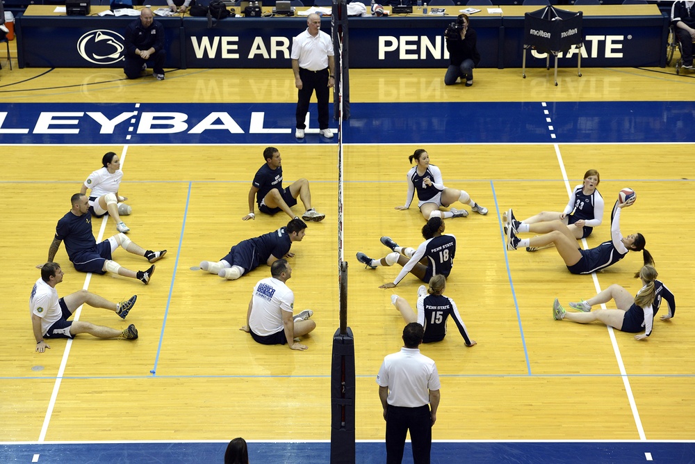 Basketball practice for the Navy's Warrior Games basketball team