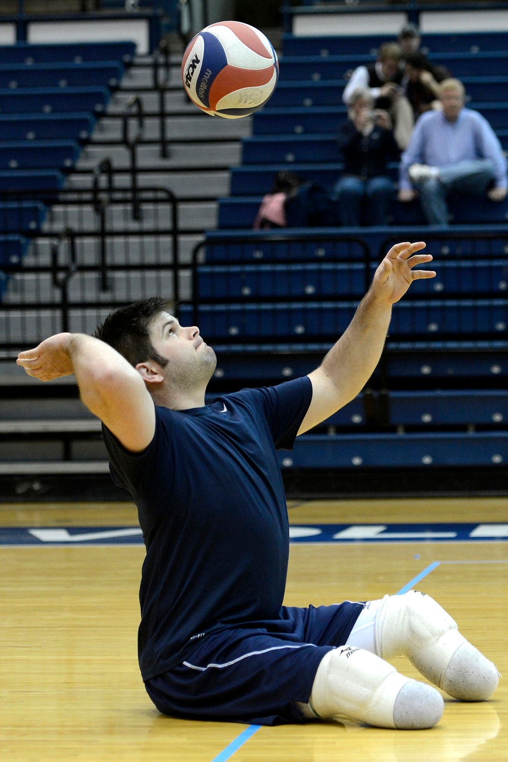 Basketball practice for the Navy's Warrior Games basketball team