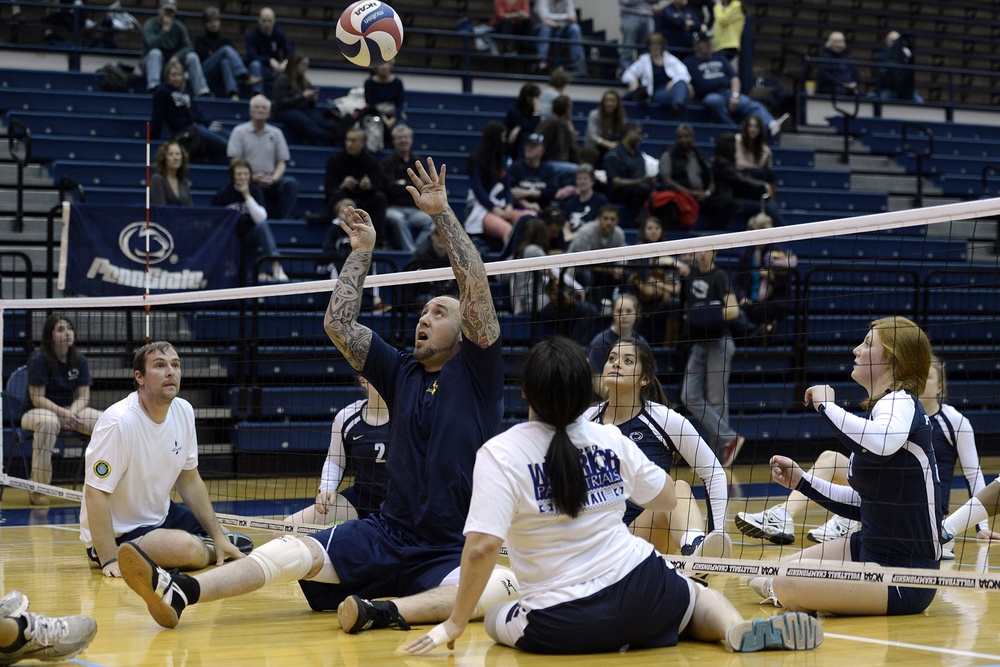 Basketball practice for the Navy's Warrior Games basketball team