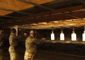 H&amp;HS Marines play pistol poker during Top Shot Shootout