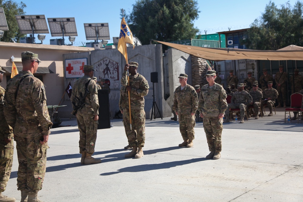 Alpha Company, 426th BSB change of command ceremony