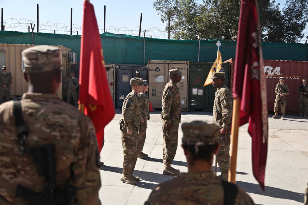 Alpha Company, 426th BSB change of command ceremony