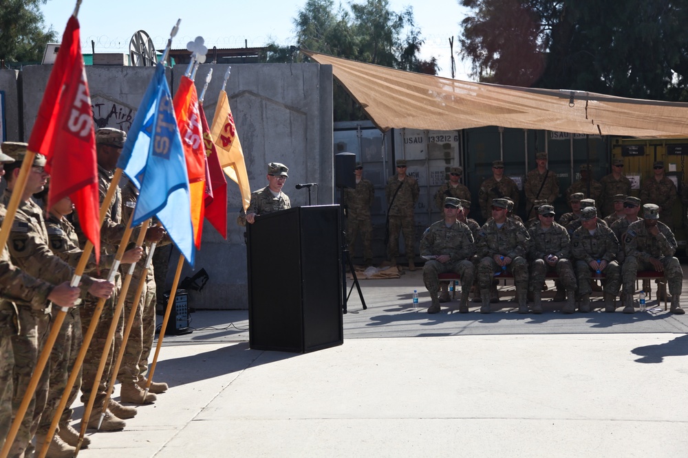 Alpha Company, 426th BSB change of command ceremony