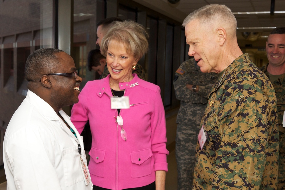 Amos visits San Antonio