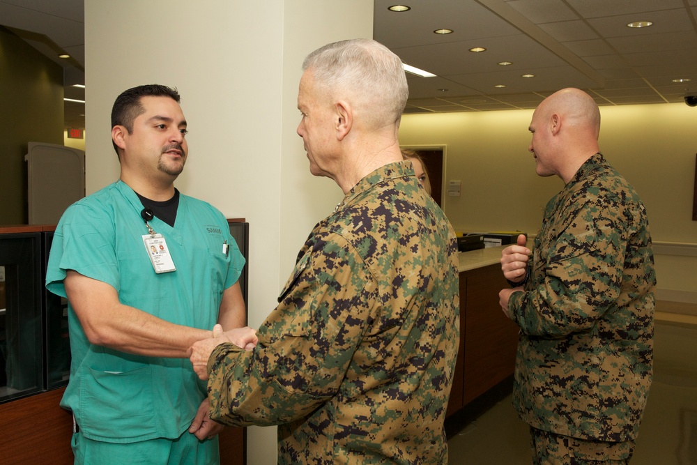 Amos visits San Antonio