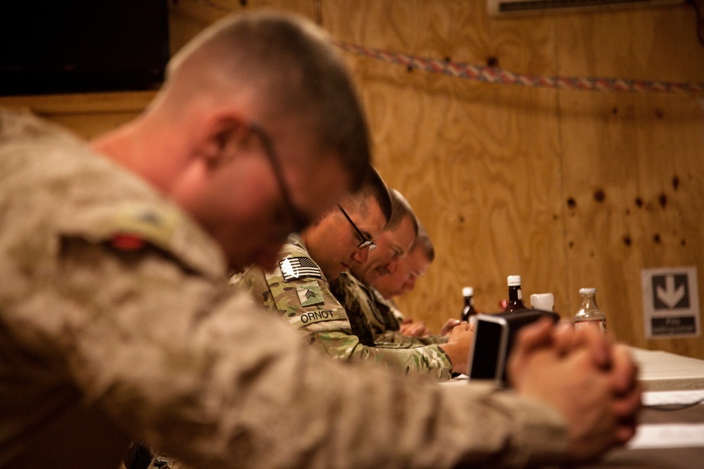 U.S. Navy chaplain provides religious services on FOB Payne