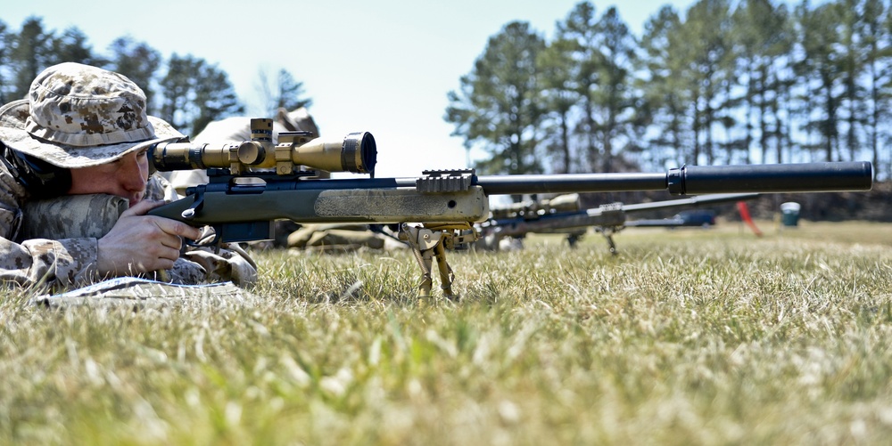 Reservists come aboard the base for sniper training