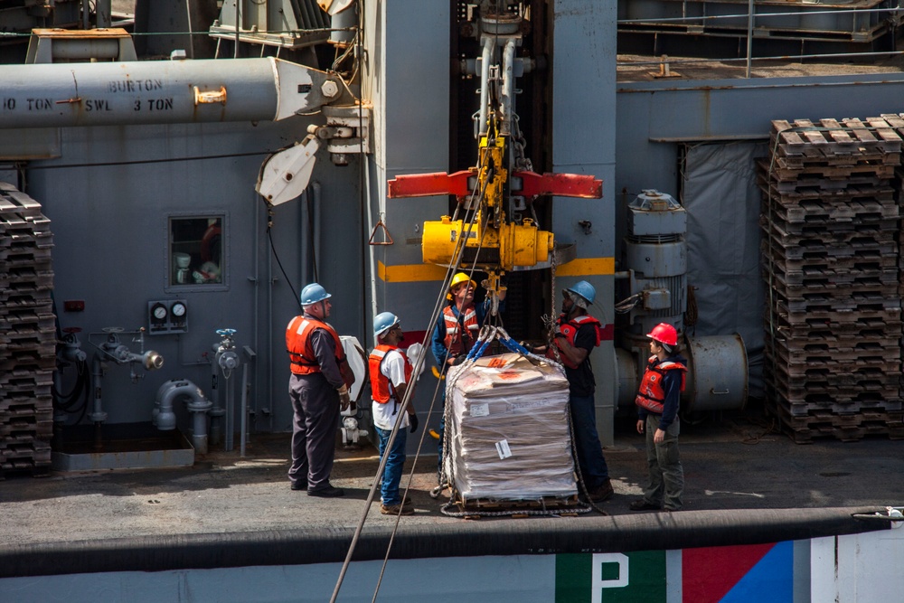 Resupply at sea