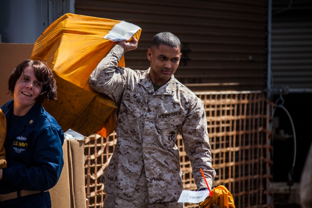 Resupply at sea