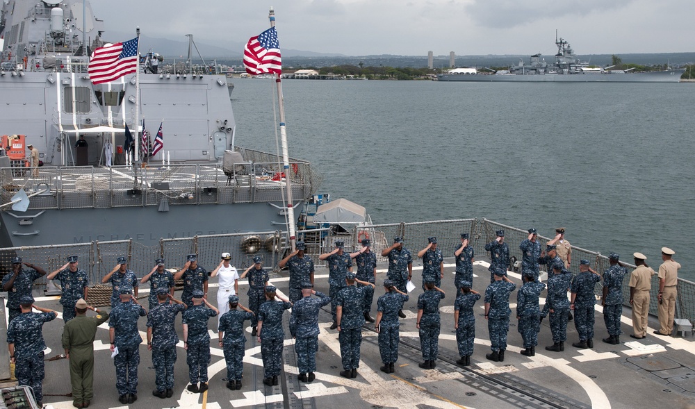 USS Chung-Hoon departs Hawaii