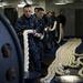 USS Nimitz sailors prep to moor lines