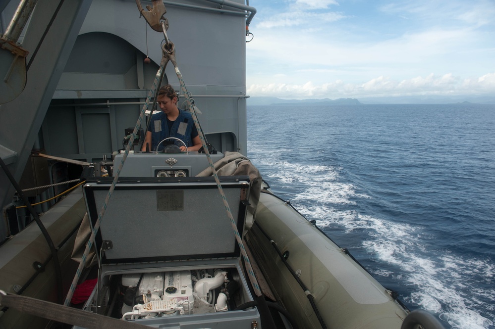 USS Mobile Bay action