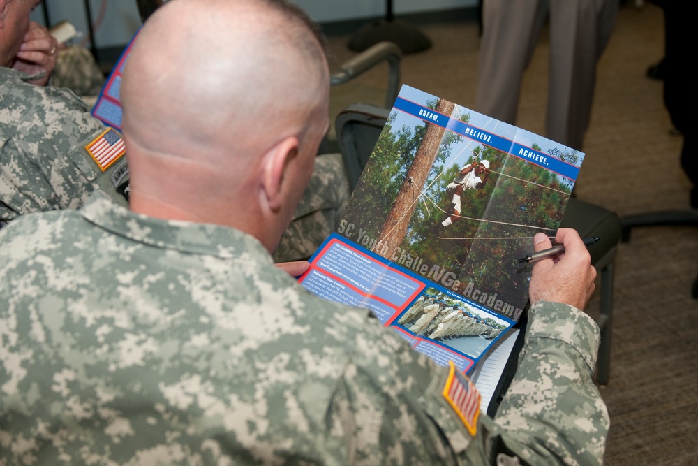 Commanding general of Fort Jackson visits SC Youth Challenge Academy