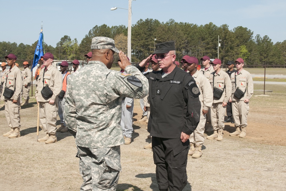 Commanding general of Fort Jackson visits SC Youth Challenge Academy