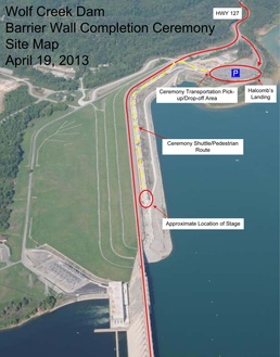 Public invited to Wolf Creek Dam Barrier Wall Completion Ceremony April 19