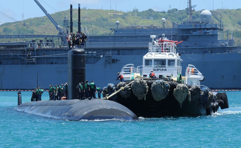 USS Cheyenne in Apra Harbor