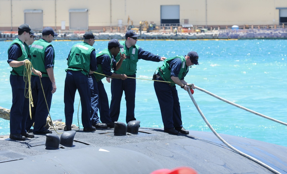 USS Cheyenne in Apra Harbor