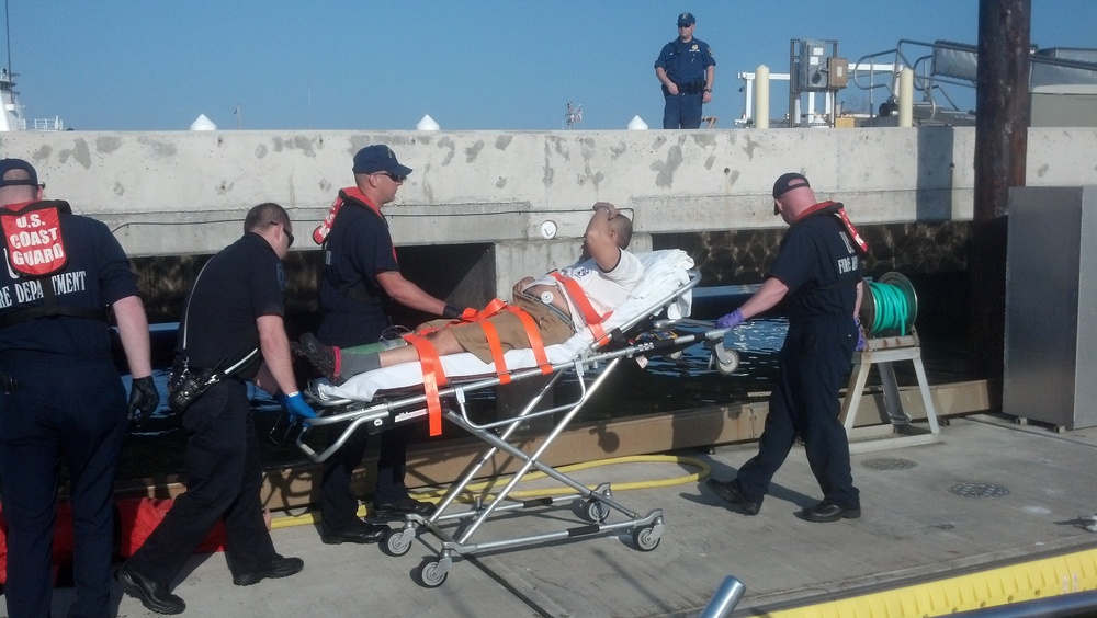 Coast Guard medevacs man from tanker ship in Delaware River